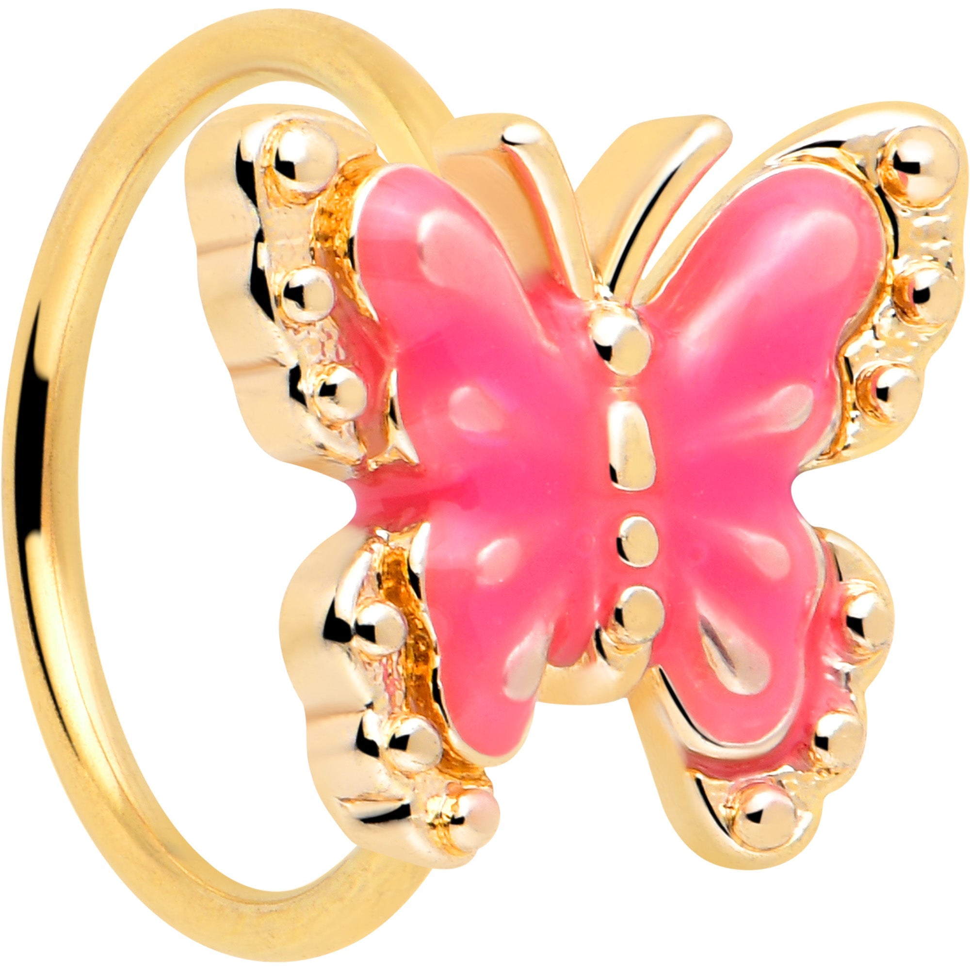 The Gilded Wing Nose Hoop
