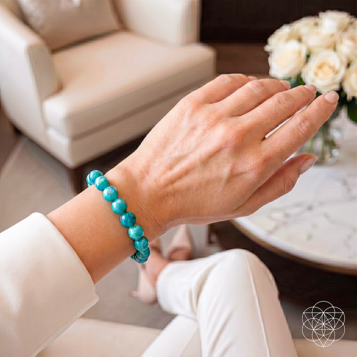 Empire of Her Own Bracelet – Premium Blue Amazonite