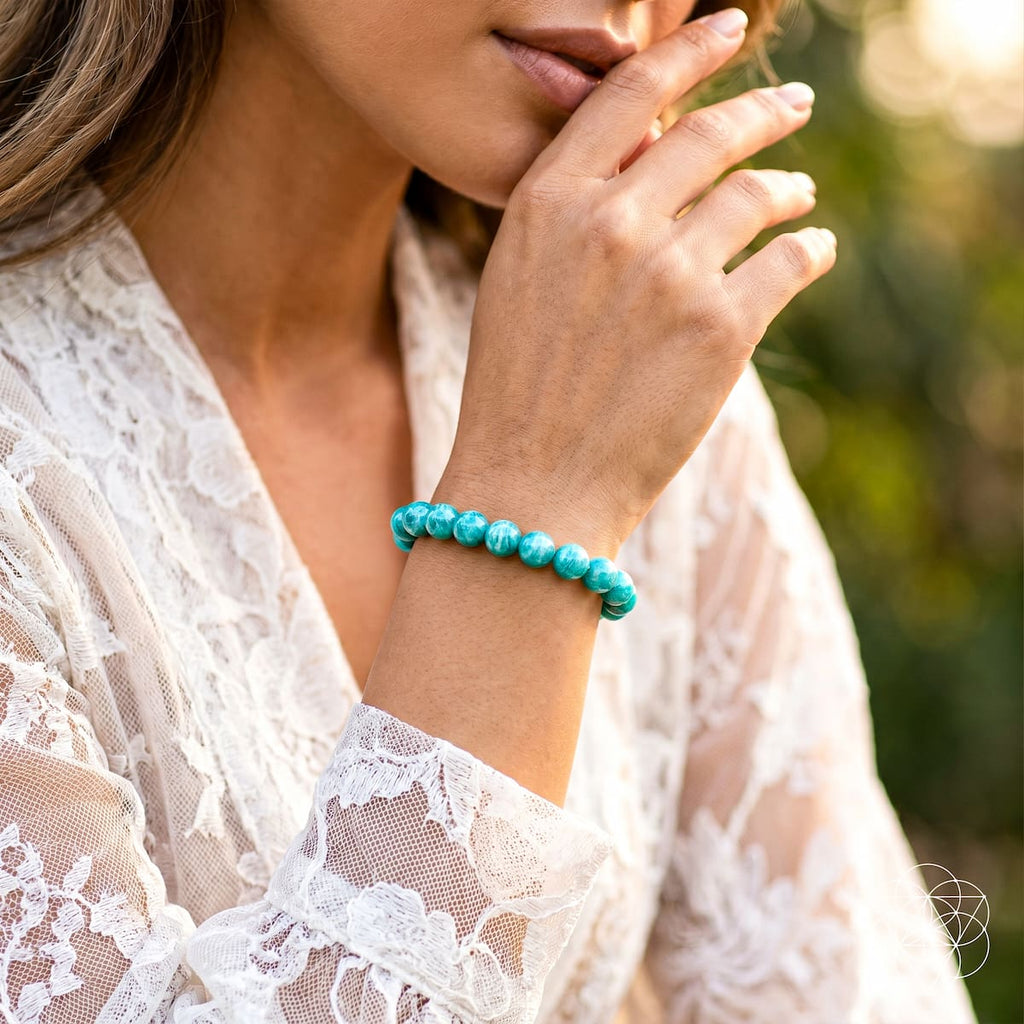 Empire of Her Own Bracelet – Premium Blue Amazonite