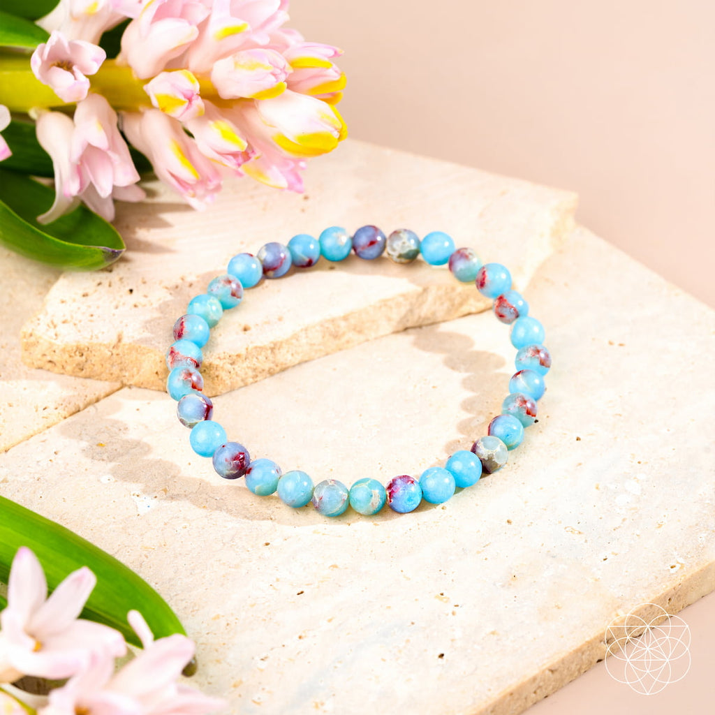 Empath’s Shield Bracelet – Aqua Terra Jasper 6mm