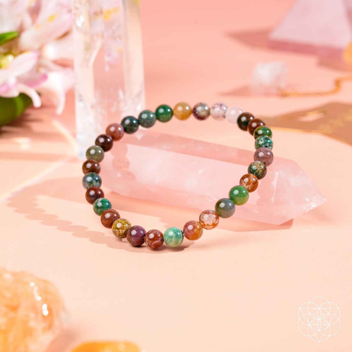 The Energy Bracelet – 6mm Indian Agate