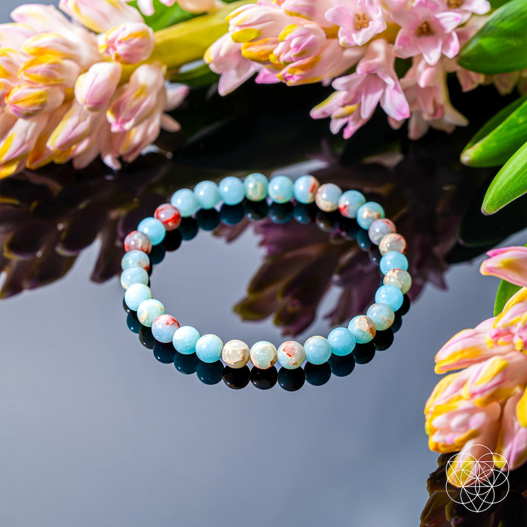 Empath’s Shield Bracelet – Aqua Terra Jasper 6mm