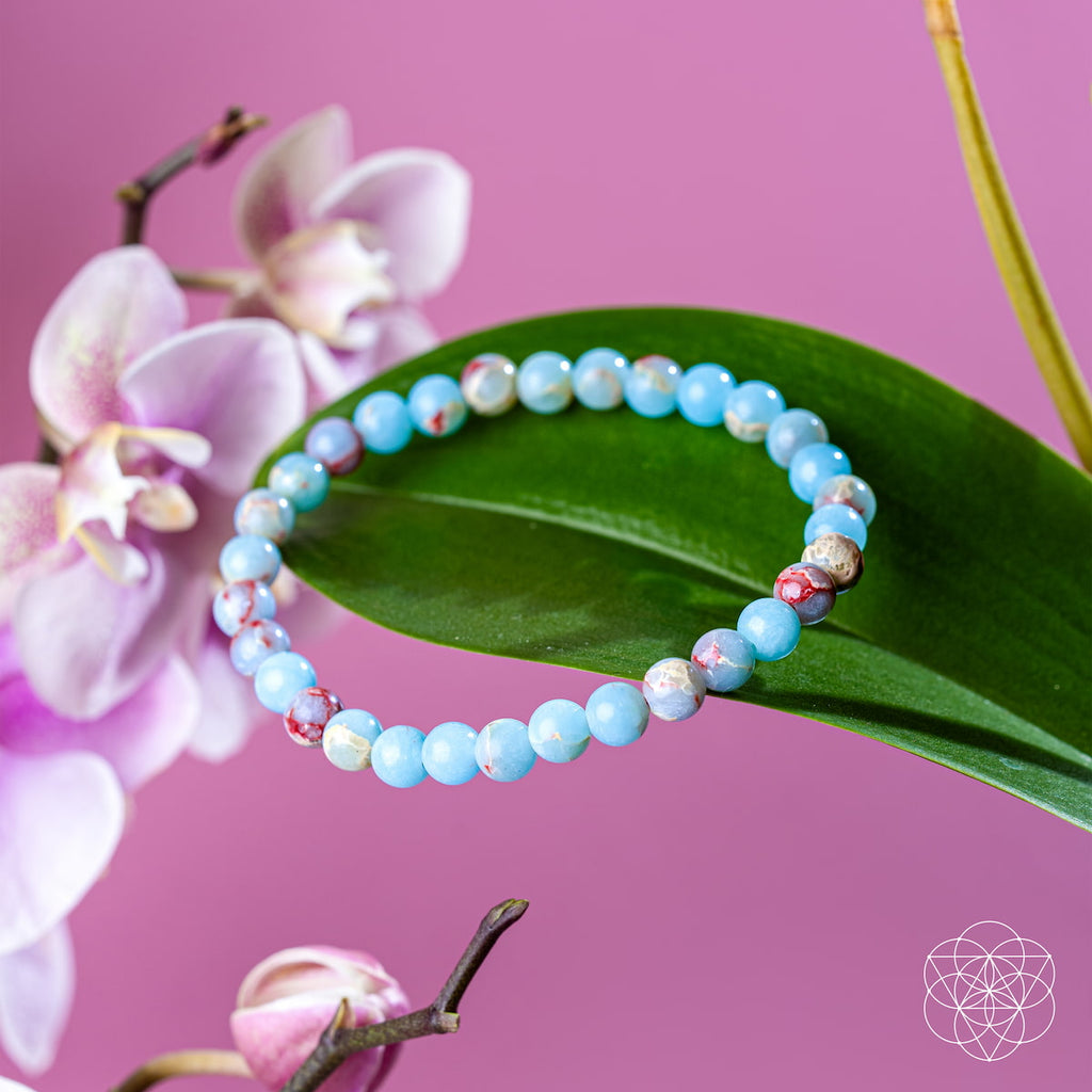 Empath’s Shield Bracelet – Aqua Terra Jasper 6mm