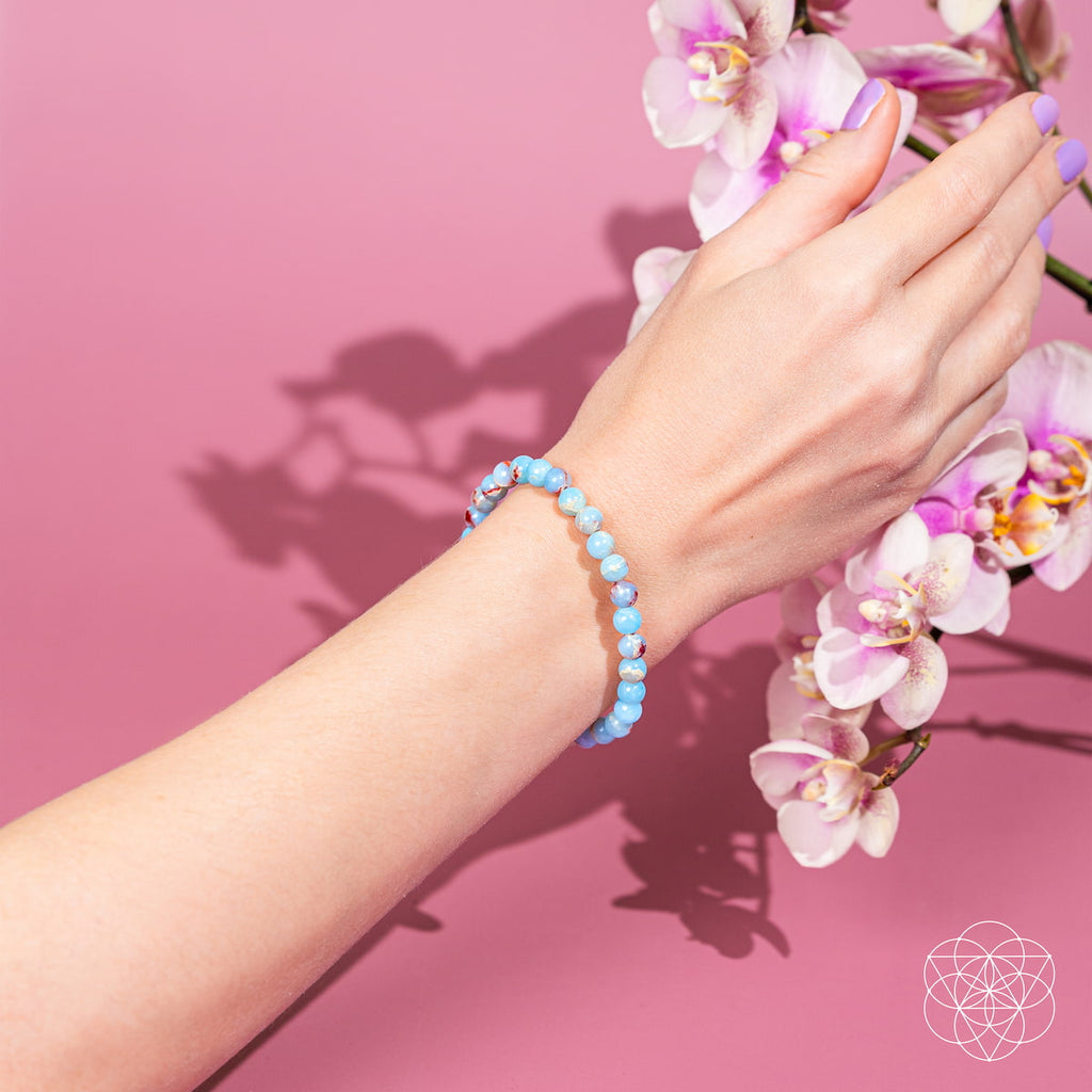 Empath’s Shield Bracelet – Aqua Terra Jasper 6mm