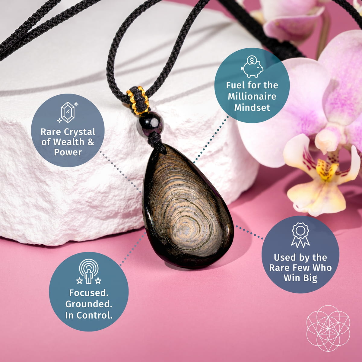 Millionaire Manifestation Pendant – Hypersthene