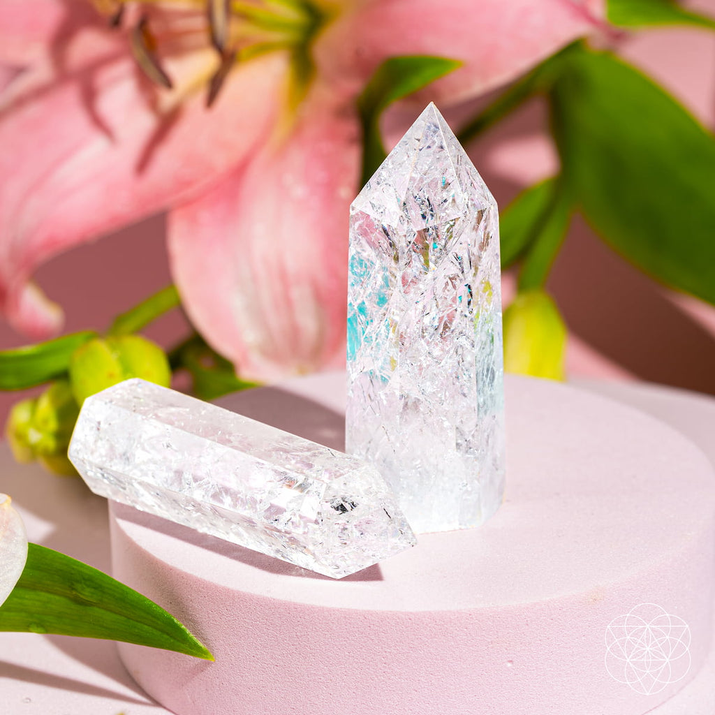 Limitless Manifestation Ice Quartz Point