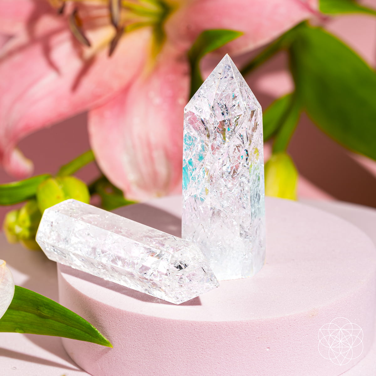 Limitless Manifestation Ice Quartz Point