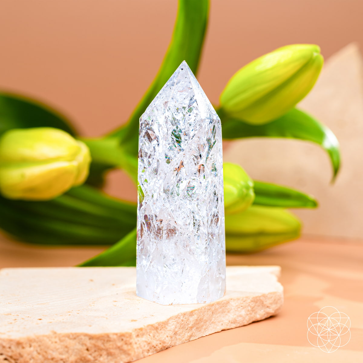 Limitless Manifestation Ice Quartz Point