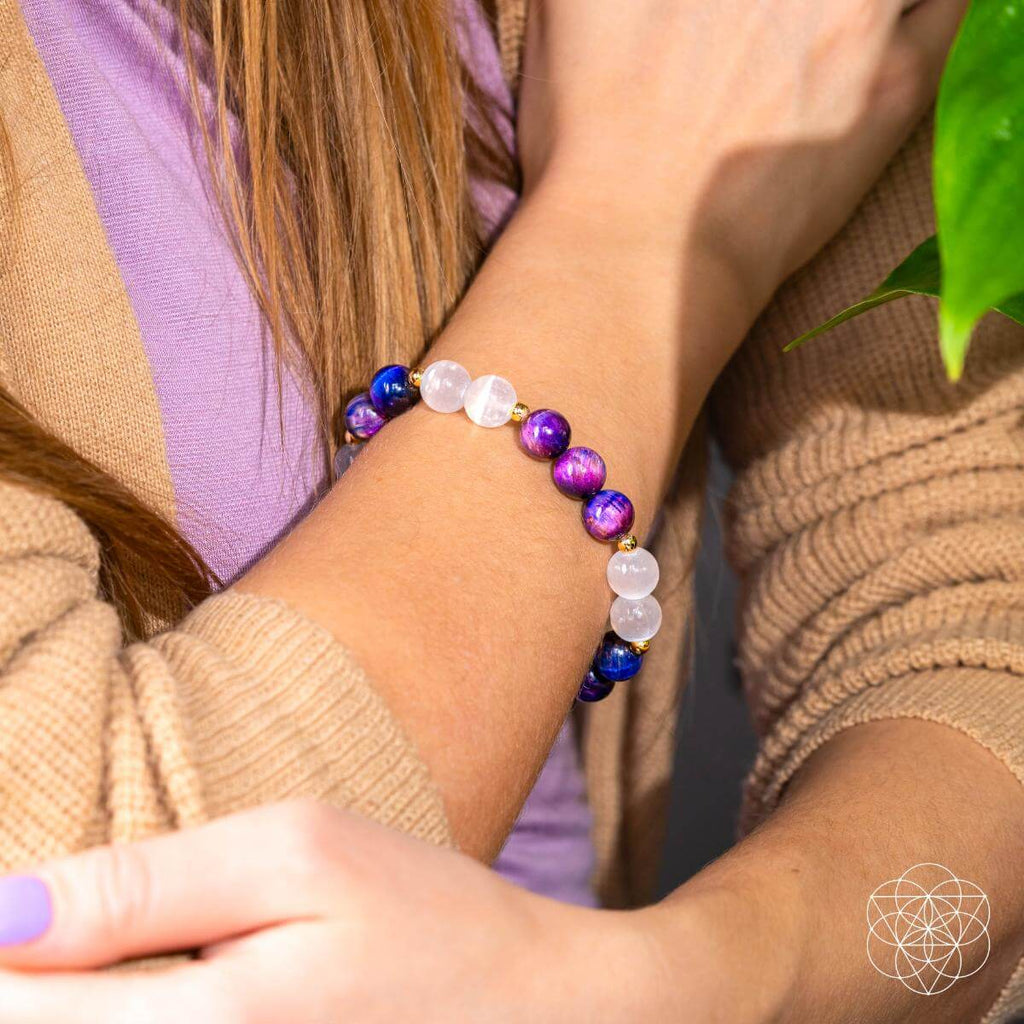 Cosmic Energy Amplifier - Galaxy Tiger's Eye Bracelet