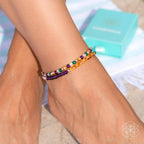 Destiny Maker Anklet Set – Citrine & Amethyst Power Pair