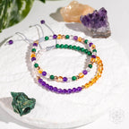 Destiny Maker Anklet Set – Citrine & Amethyst Power Pair
