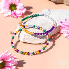 Destiny Maker Anklet Set – Citrine & Amethyst Power Pair