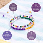 Destiny Maker Anklet Set – Citrine & Amethyst Power Pair