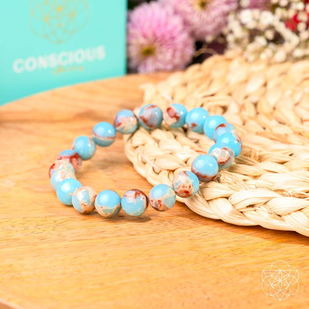 Empath’s Shield Bracelet – Aqua Terra Jasper