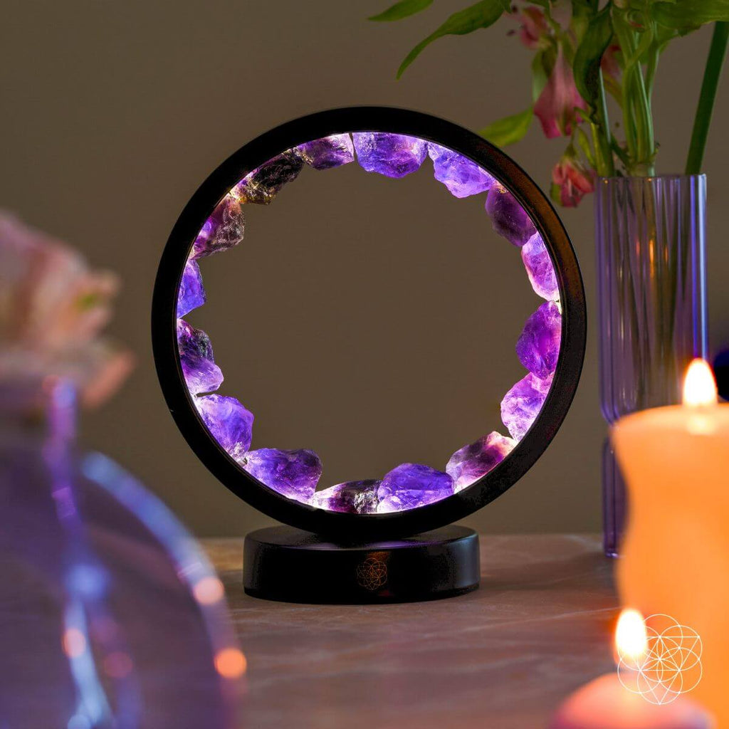 I Am At Peace — Spiritual Protection Amethyst Lamp