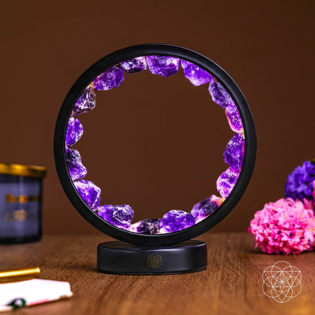 I Am At Peace — Spiritual Protection Amethyst Lamp