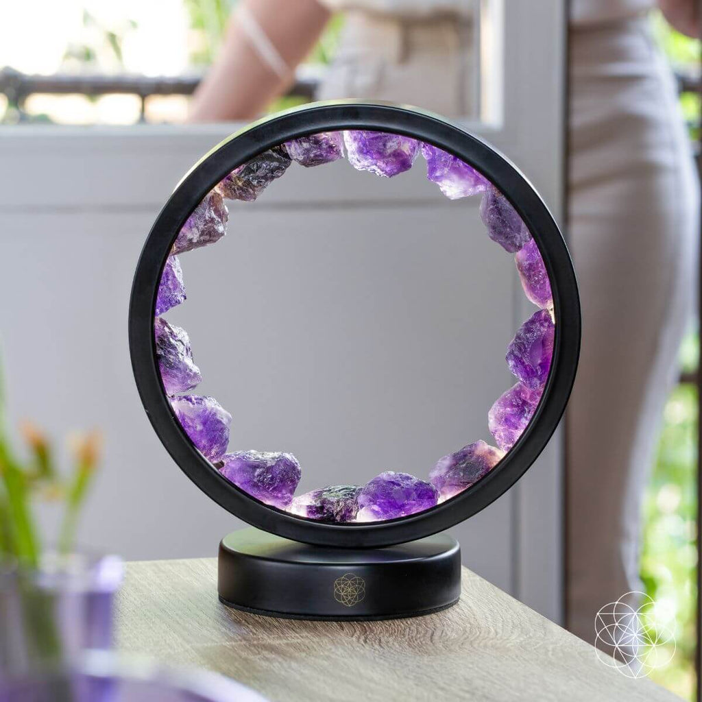 I Am At Peace — Spiritual Protection Amethyst Lamp