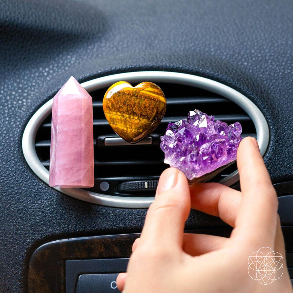Mindful Multitasker Crystal Car Kit – Amethyst & Tiger’s Eye