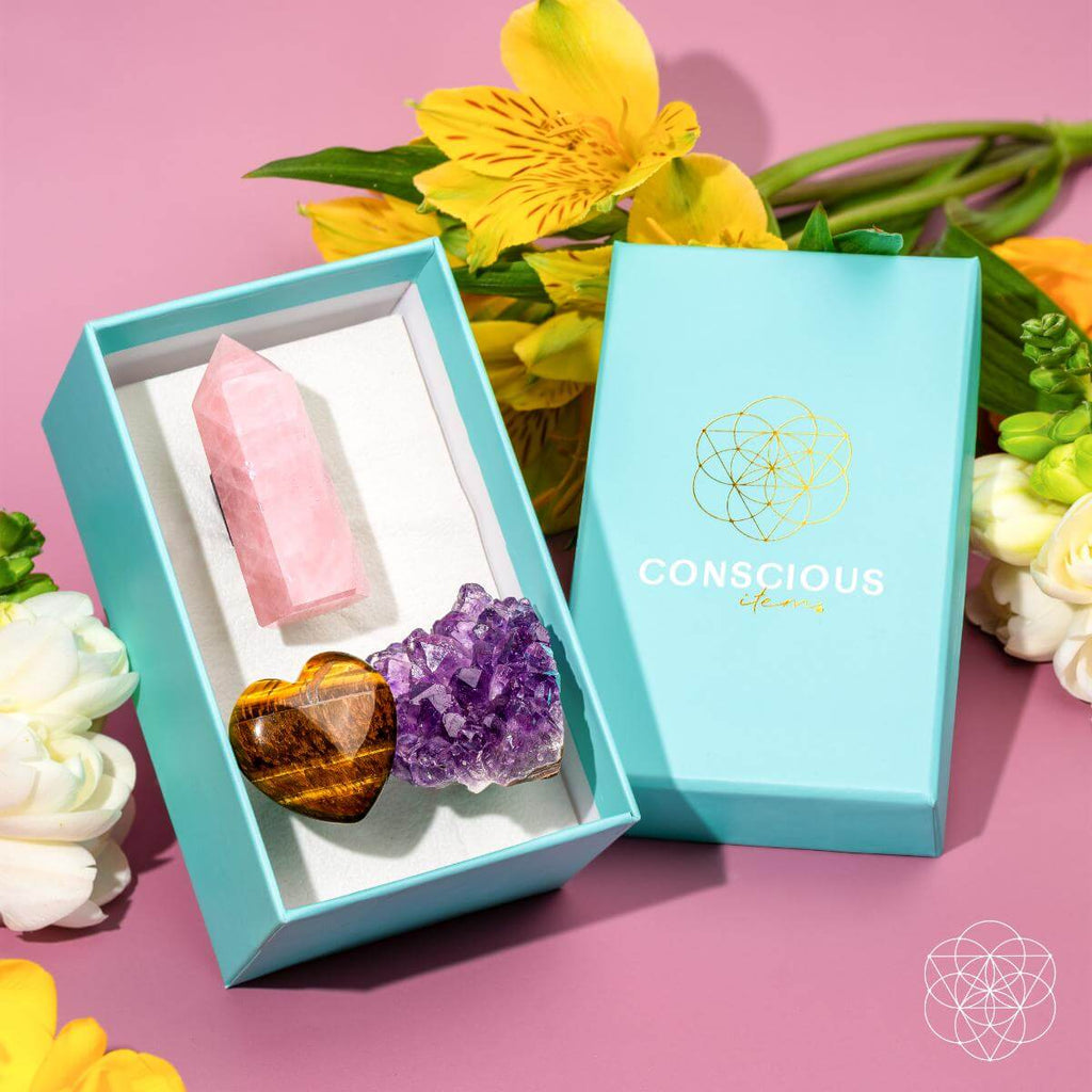 Mindful Multitasker Crystal Car Kit – Amethyst & Tiger’s Eye