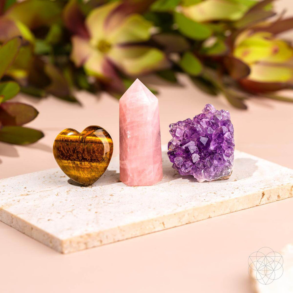 Mindful Multitasker Crystal Car Kit – Amethyst & Tiger’s Eye