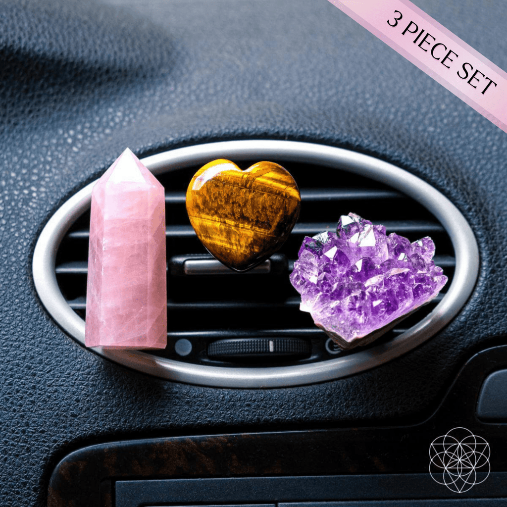 Mindful Multitasker Crystal Car Kit – Amethyst & Tiger’s Eye