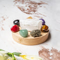Money Magnet Crystal Lamp – Selenite Core & Prosperity Stones