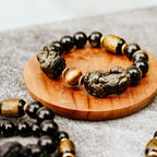 Pi Yao Wealth Bracelet – Tiger’s Eye & Obsidian