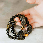 Pi Yao Wealth Bracelet – Tiger’s Eye & Obsidian