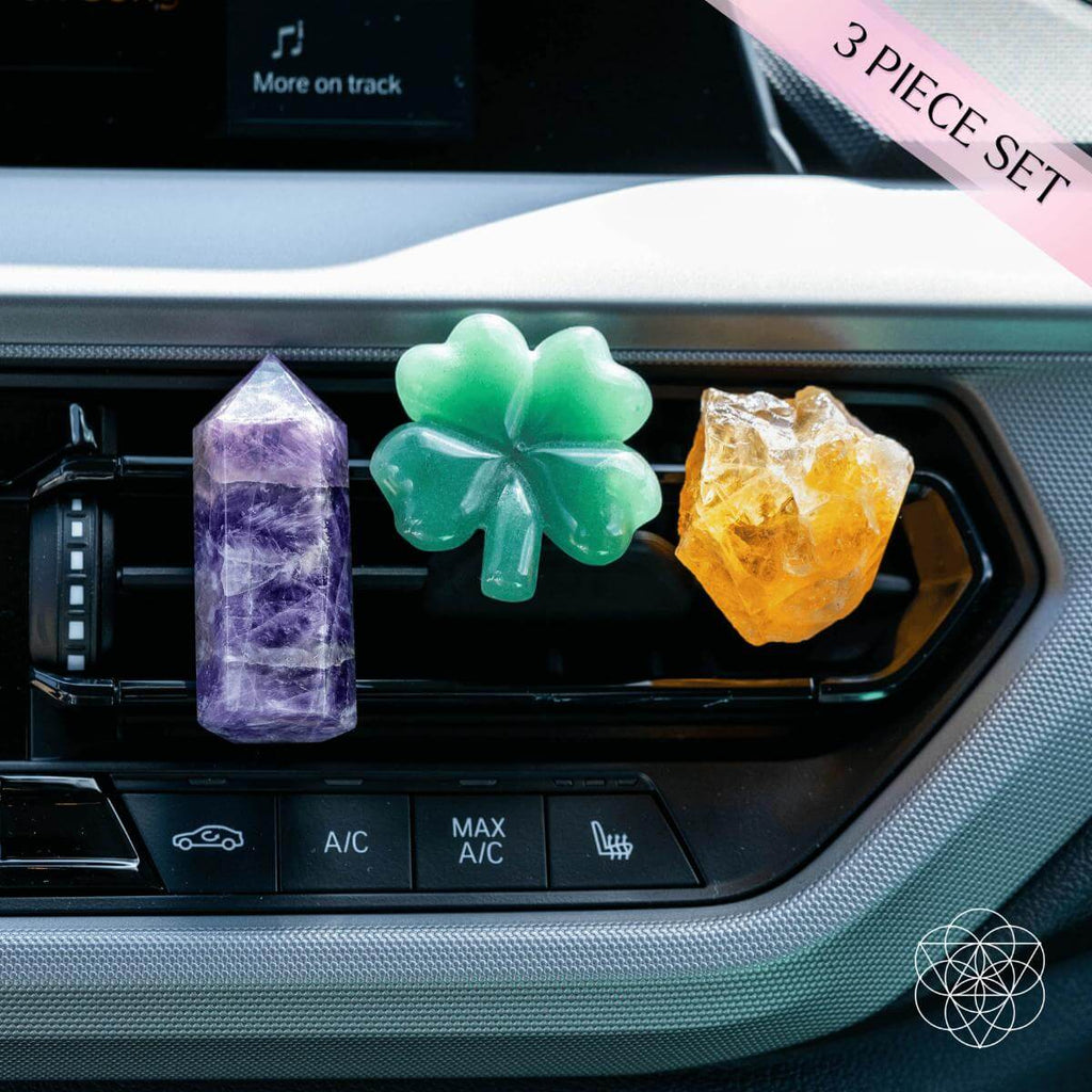 Road Guardians Car Crystal Set – Aventurine, Citrine & Amethyst