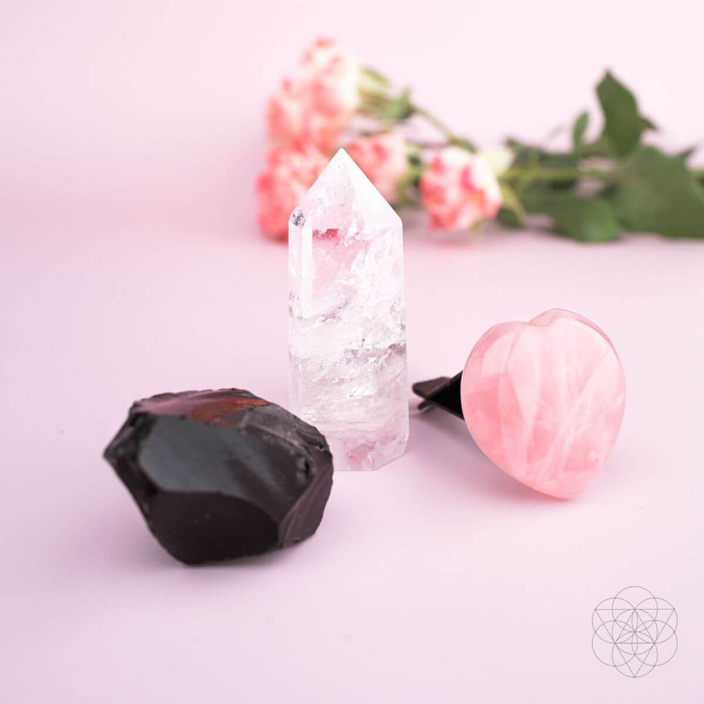 Spiritual GPS Car Crystal Kit – Obsidian & Quartz