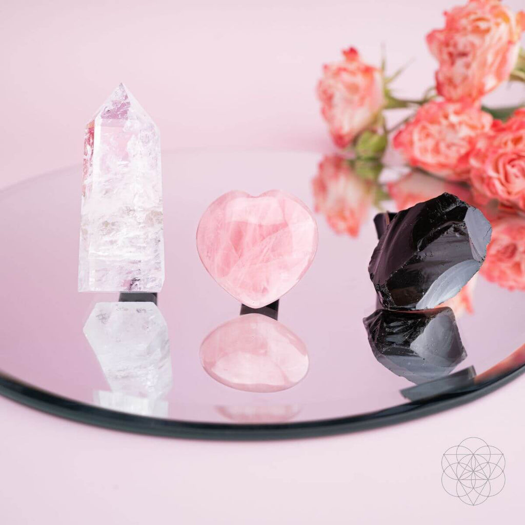 Spiritual GPS Car Crystal Kit – Obsidian & Quartz