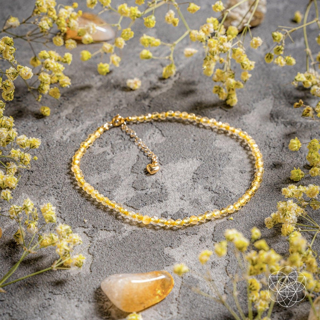 The Abundance Anklet – Genuine Citrine