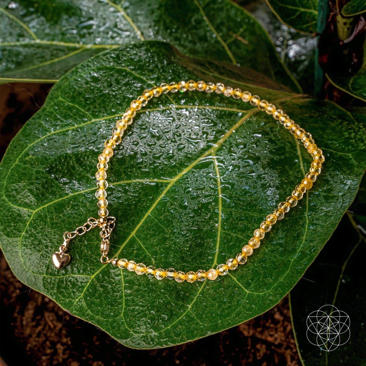 The Abundance Anklet – Genuine Citrine