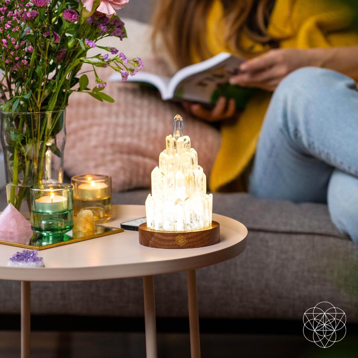 The Clear Quartz Manifestation Tower Lamp