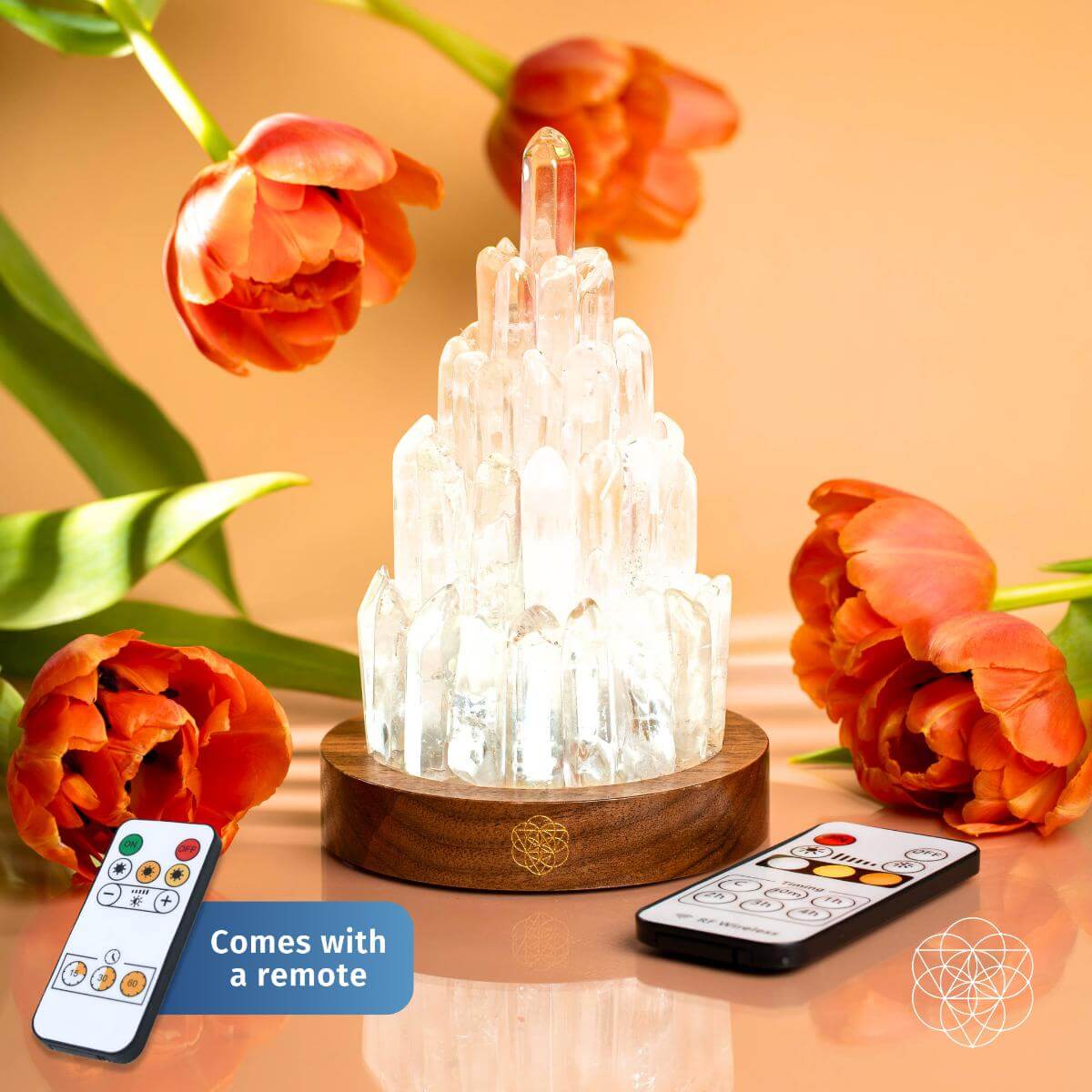 The Clear Quartz Manifestation Tower Lamp