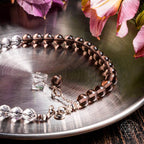 Energy Shield Anklet – Smoky Quartz & Clear Quartz