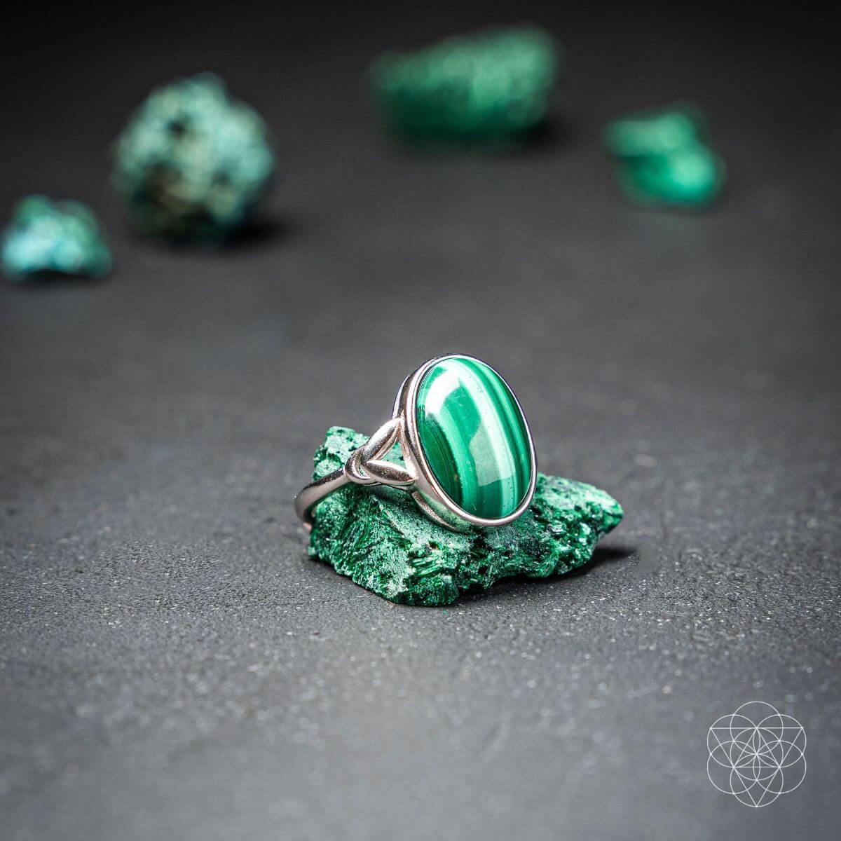 Heart-Healing Ring – Malachite Heart