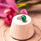 Heart-Healing Ring – Malachite Heart