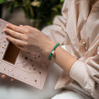 Law of Attraction Bracelet – Malachite & Pearl