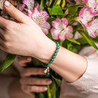 Law of Attraction Bracelet – Malachite & Pearl