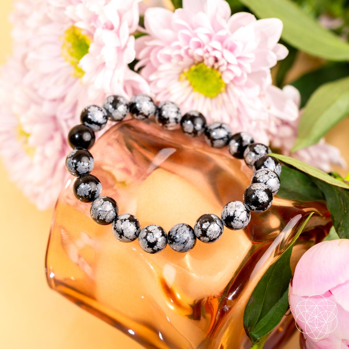 The Pattern Breaker - Snowflake Obsidian Bracelet