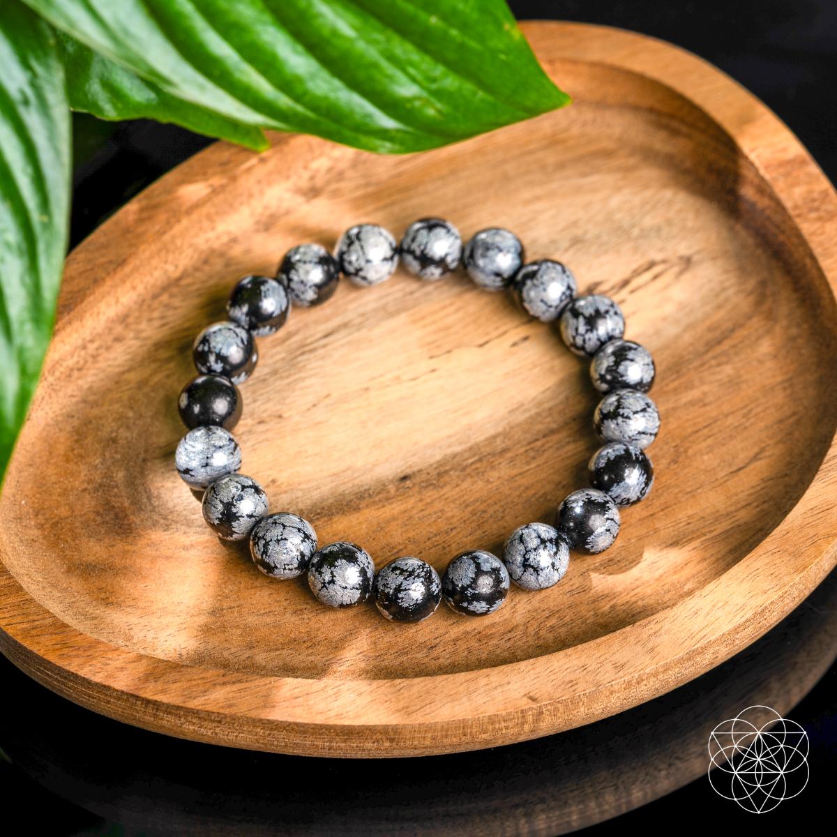 The Pattern Breaker - Snowflake Obsidian Bracelet