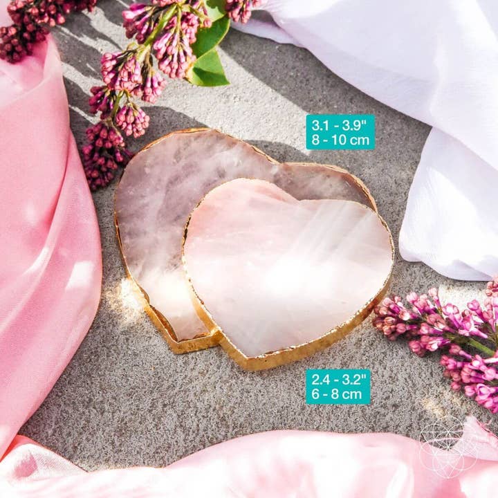 Positive Energy Coasters – Rose Quartz (Set of 2)