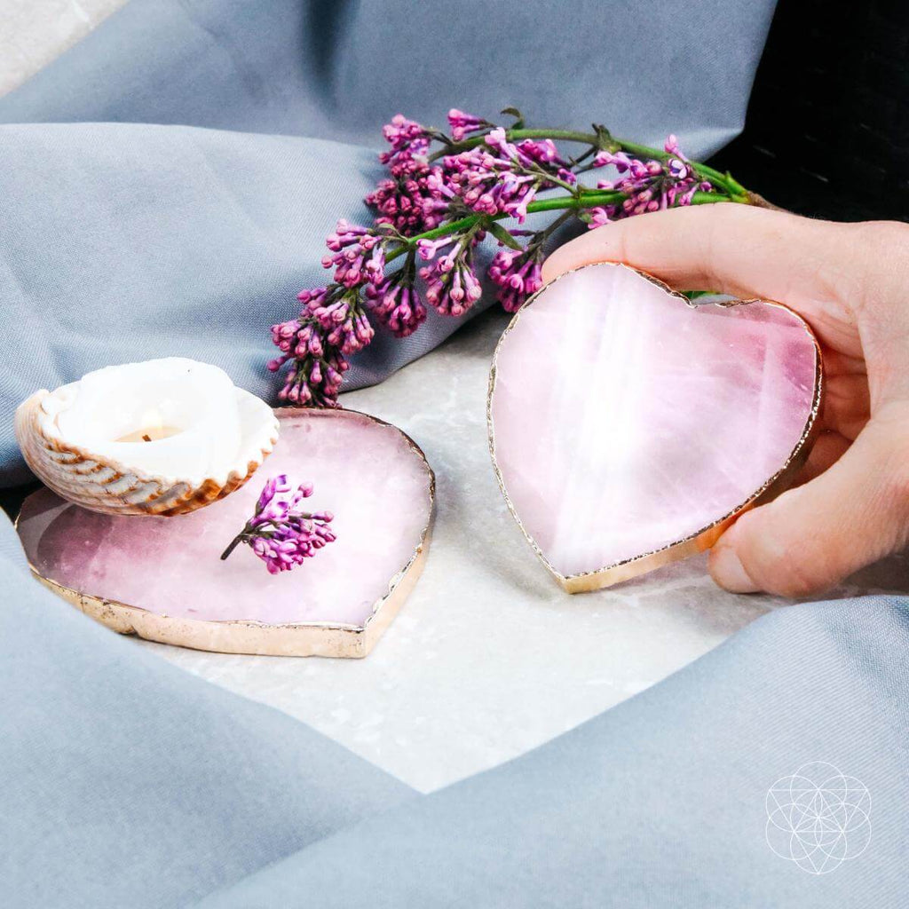 Positive Energy Coasters – Rose Quartz (Set of 2)