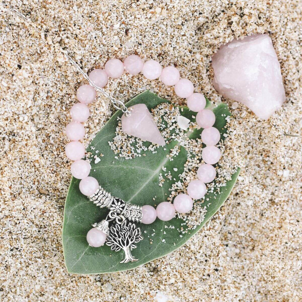 Rose Quartz Crystal Trio