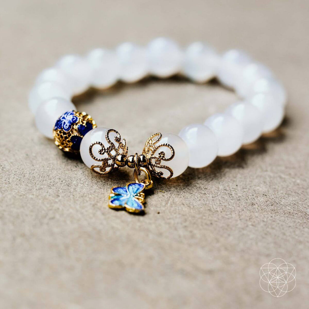 Spiritual Growth Bracelet – White Agate
