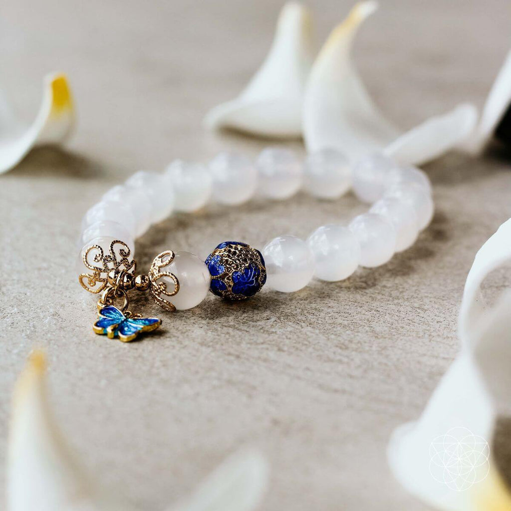 Spiritual Growth Bracelet – White Agate