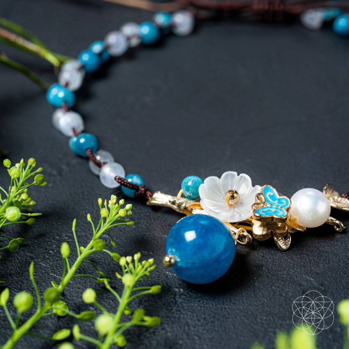 Positivity Anklet – Pearl, Moonstone & Apatite