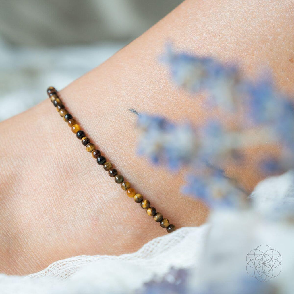 Triple Protection Anklet Set – Hematite, Obsidian & Tiger’s Eye