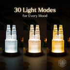 Two-Tower Selenite Lamp – Deep Energy Cleanse & Reset
